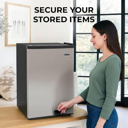Upright Freezer/Fridge Convertible 3 Cu Ft Energy Star, CUF-301SS | Adjustable Thermostat and Security Lock, Energy Star Rated, Reversible Door, Adds Compact Frozen Storage at Home