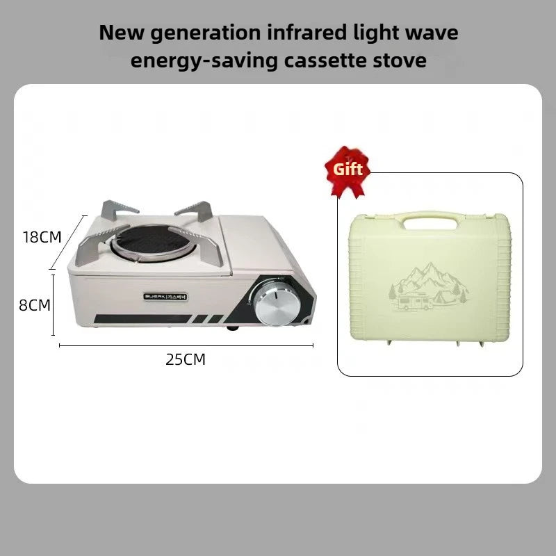 BUERK Camping Infrared Stove Outdoor Tactics Stove Portable Furnace Windproof Infrared Card Stove Burner Portable with Box