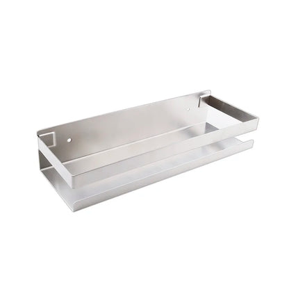 Stainless Steel Bathroom Shelf Black Shower Shampoo Storage Rack Adhesive Suqare Kitchen Bathroom Shlef 20Cm 30Cm 40Cm 50Cm