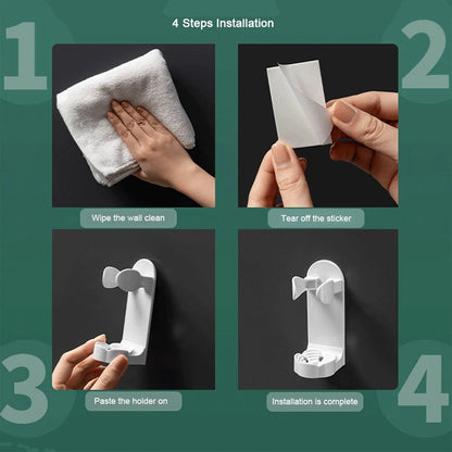 Electric Toothbrush Holder Traceless Toothbrush Stand Rack Wall-Mounted Bathroom Accessories Adapt 90% Electric Toothbrush Holde