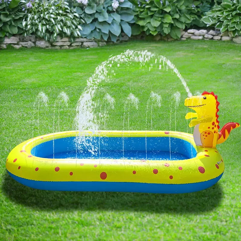 Cartoon Dinosaur PVC Inflatable Spray Pool Funny Outdoor Water Fun Swimming Pool for Kids Gift Creative Summer Water Play Toys