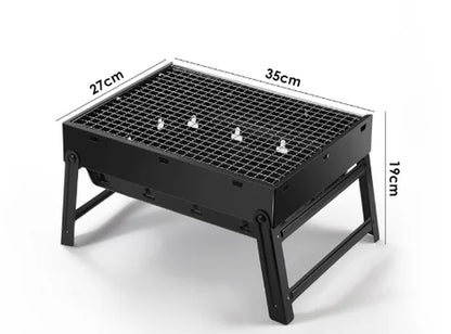 Portable Barbecue Stove with Foldable Barbecue Rack, Smokeless Charcoal Stove Suitable for Outdoor Camping and Picnics