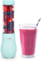 Mighty Mini Blender - Small Personal Blender for Smoothies, Protein Shakes & Frozen Fruit with Travel Lid-Stainless Steel Blades, BPA Free Tritan™ Cup - 10 Ounce - Aqua