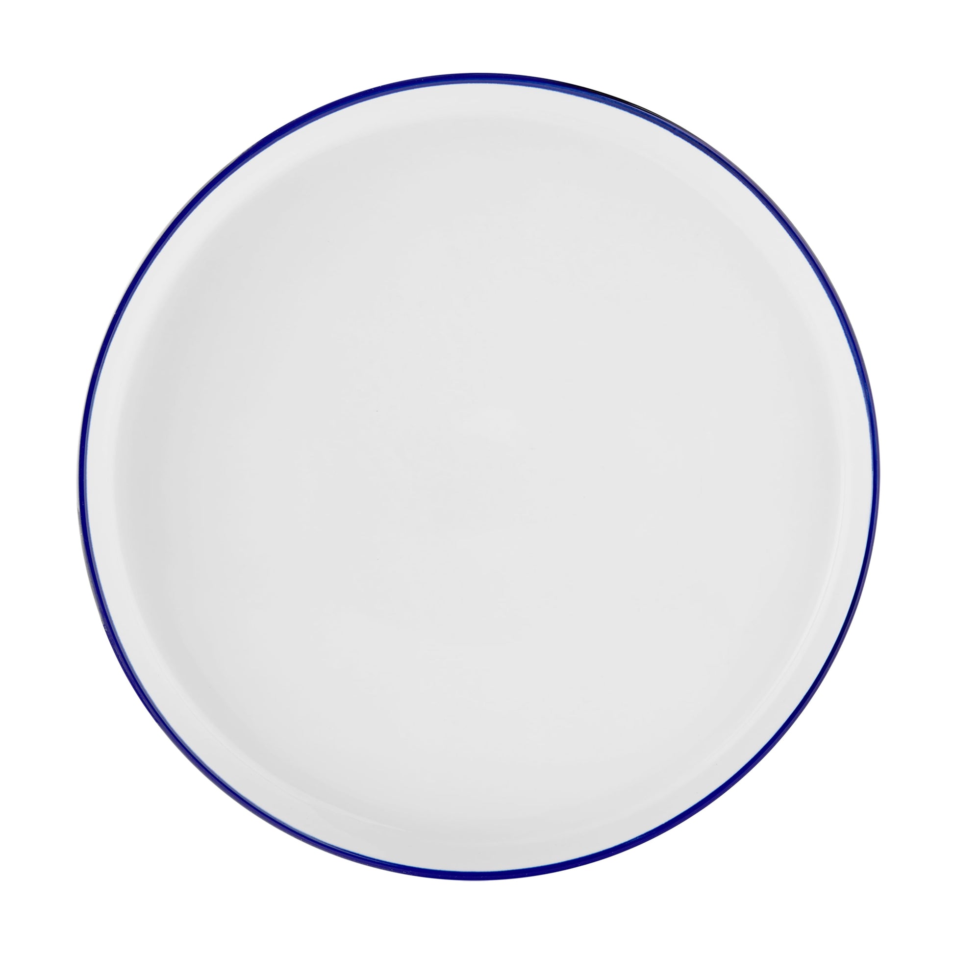 12-Piece Blue Rim Stoneware Dinnerware Set