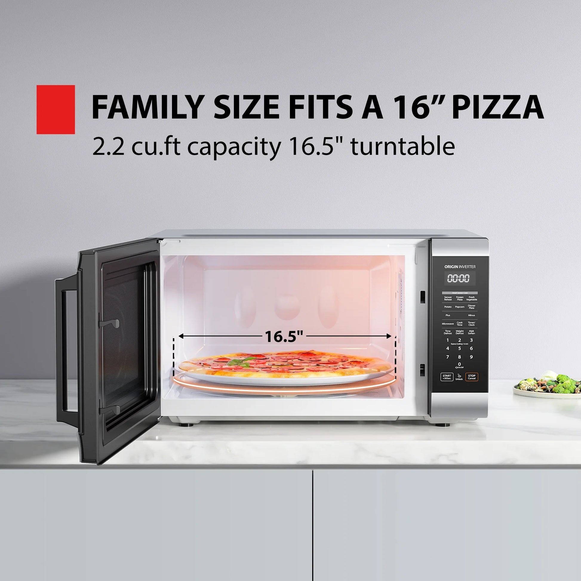 2.2 Cu. Ft. 24.4'' Microwave Oven in Stainless Steel