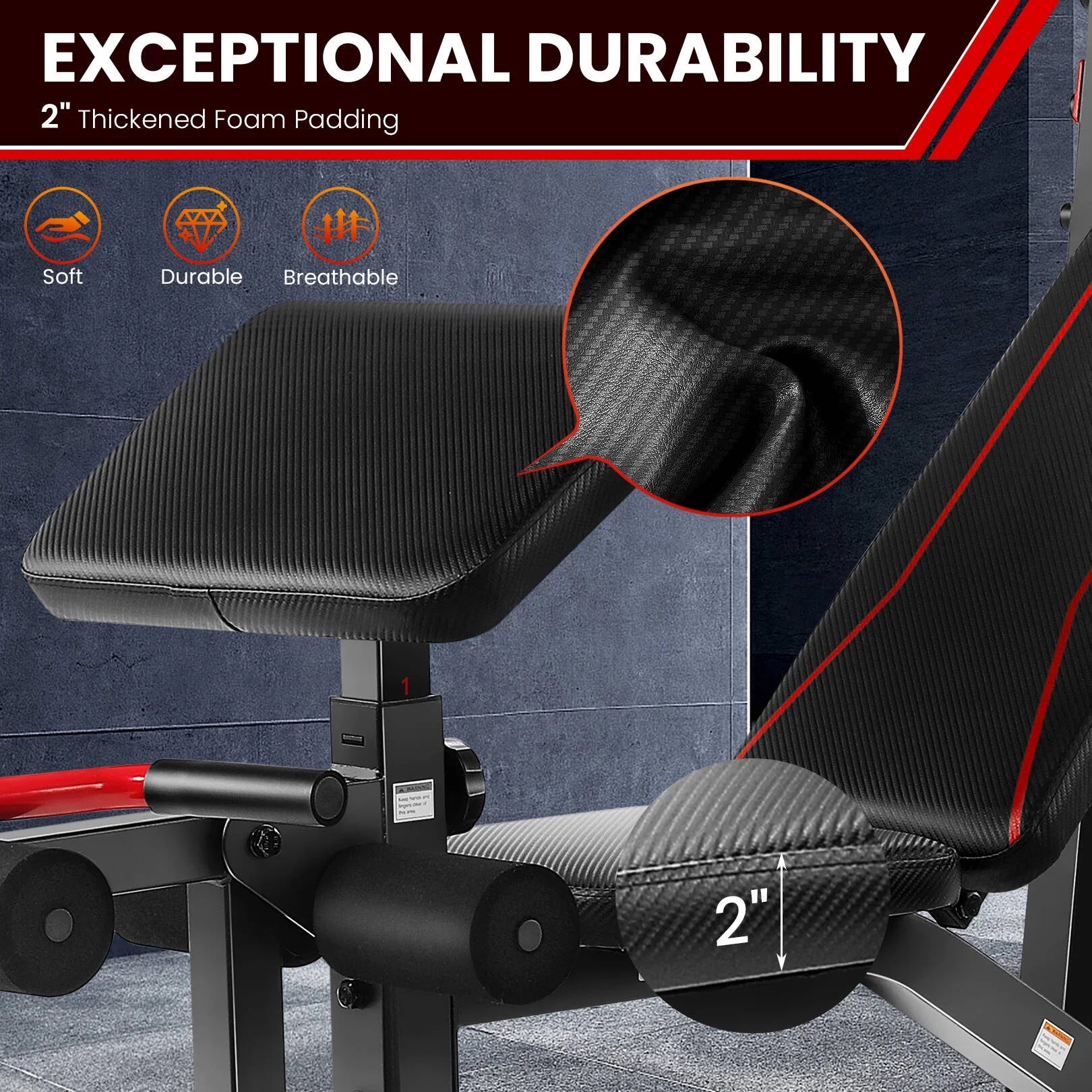 Adjustable Weight Bench 900LBS Olympic Weight Bench Set with Squat Rack, Preacher Curl, Leg Extension Full Body Exercise Workout Bench Press for Home Gym