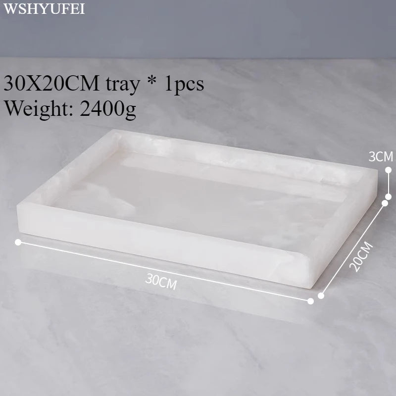 Light Luxury White Jade Stone Home Bathroom Wash Suit Bathroom Supplies Brush Tooth Cup Soap Bottle Soap Dish Toothbrush Holder