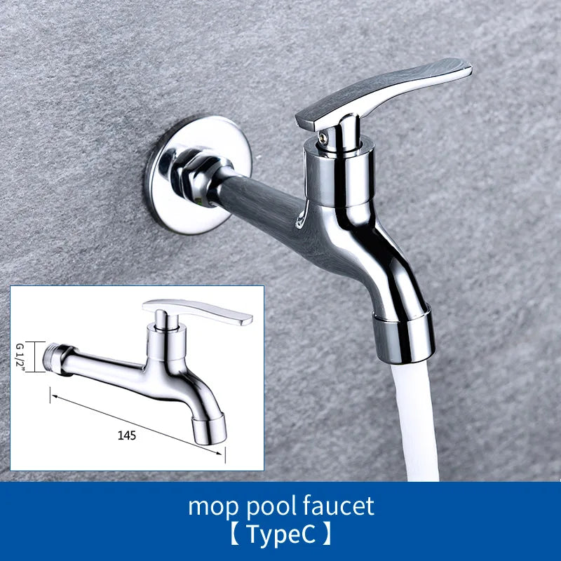 High Quality Outdoor Garden Faucet Tap Washing Machine Faucet Brass Kitchen Bathroom Sink Tap Mop Pool Water Taps