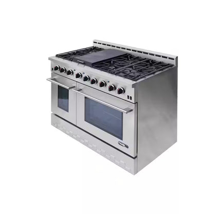 Entree 48 In. 7.2 Cu. Ft. Professional Style Gas Range with Convection Oven in Stainless Steel