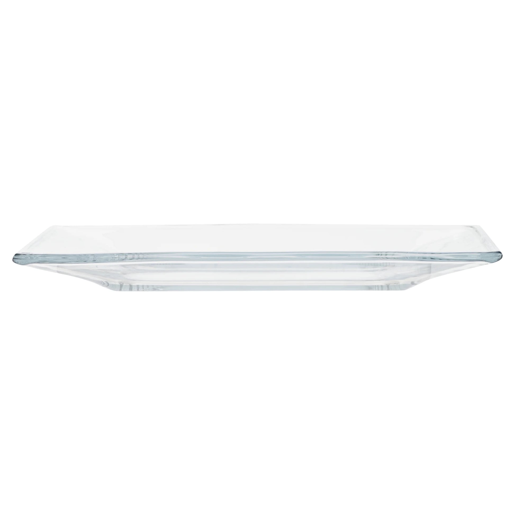 12-Piece Square Clear Glass Dinnerware Set