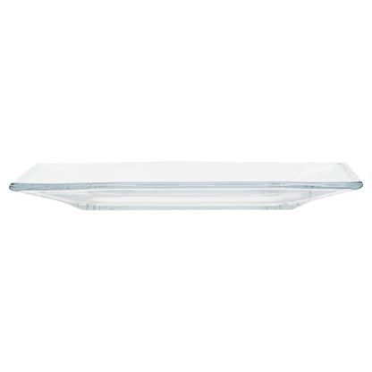 12-Piece Square Clear Glass Dinnerware Set