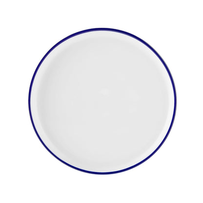 12-Piece Blue Rim Stoneware Dinnerware Set