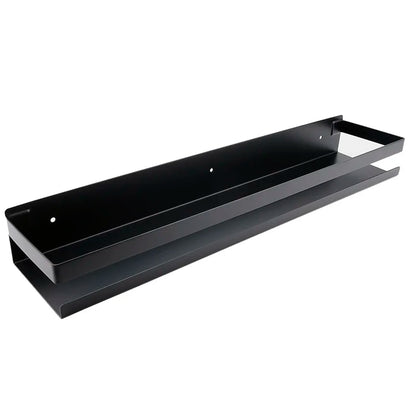 Stainless Steel Bathroom Shelf Black Shower Shampoo Storage Rack Adhesive Suqare Kitchen Bathroom Shlef 20Cm 30Cm 40Cm 50Cm